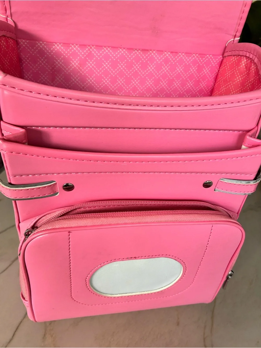 Japanese Randoseru Backpack Pink Kawaii School Bag Heart Accent Harajuku